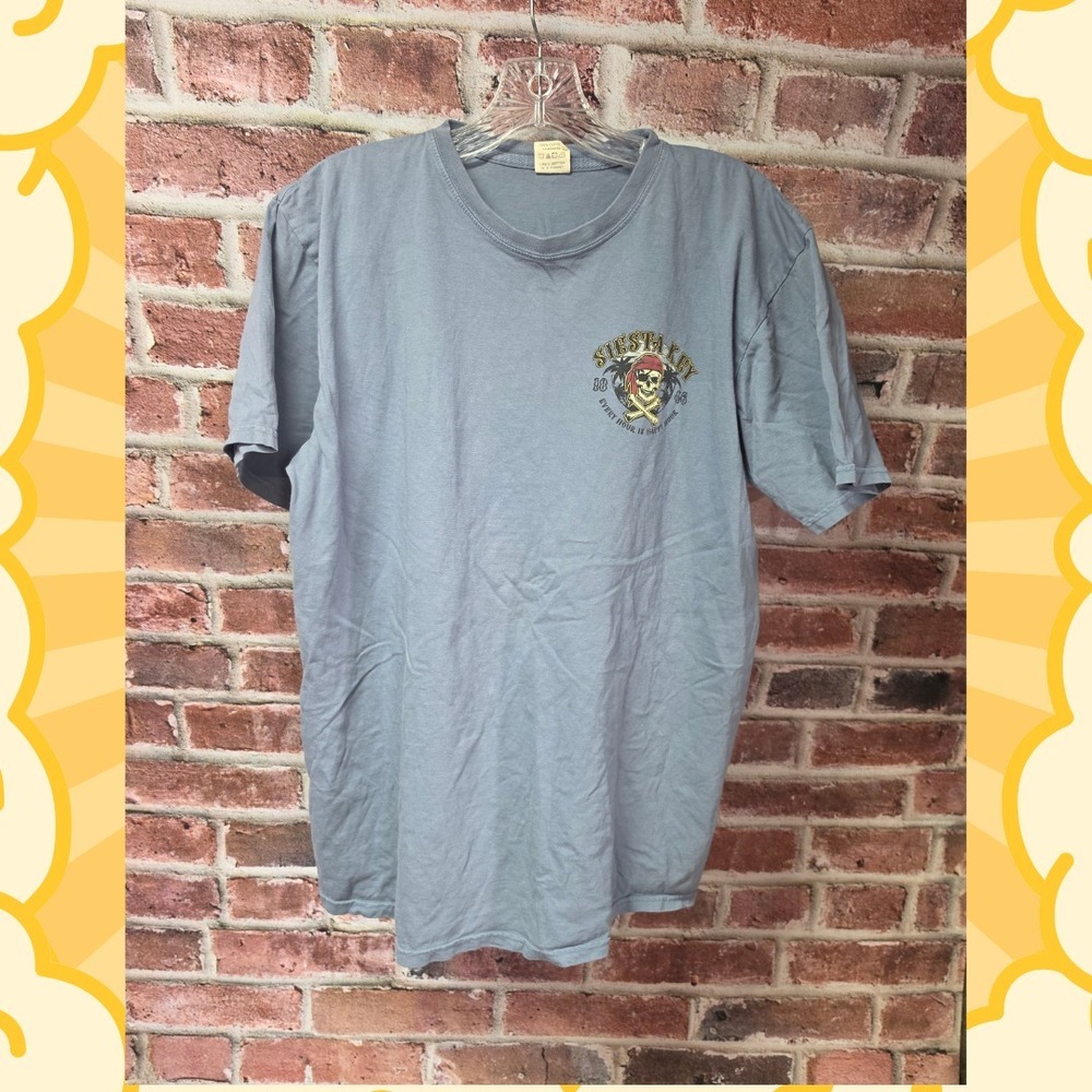 Unisex BLUE 84 Siesta Key Skull T-Shirt Tee Medium‎